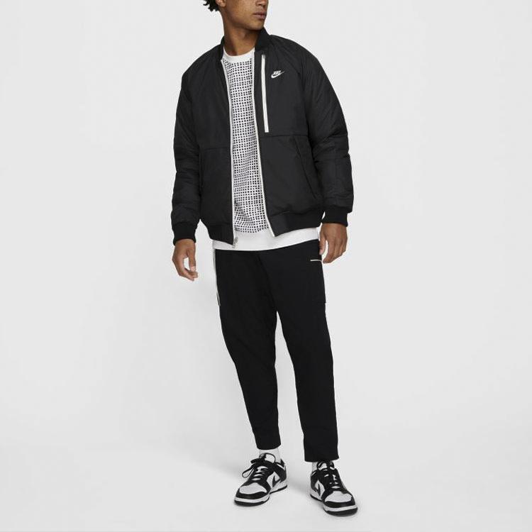 Nike Wendebarer Stehkragen Sport Baumwolljacke Herrenjacke Schwarz DD6850-010