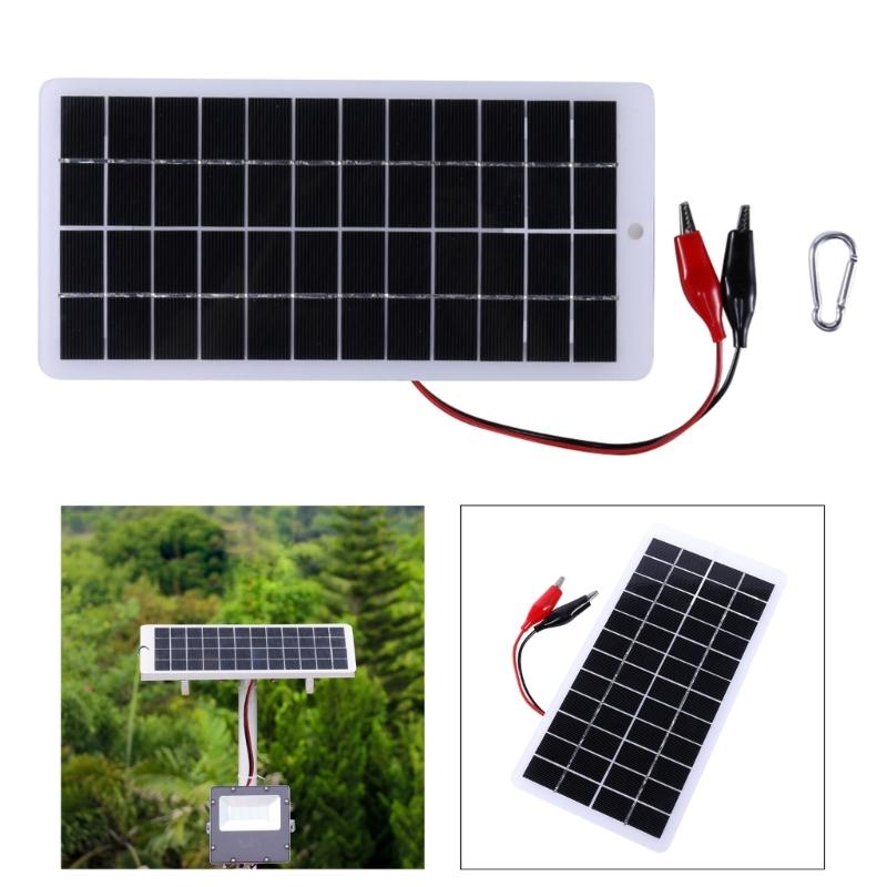 Solarpanel 10W 12V Polysilizium Epoxidpaneele Tragbare Solarzelle DIY 250x120mm zum Laden von 9-12V Batterien für den Außenbereich