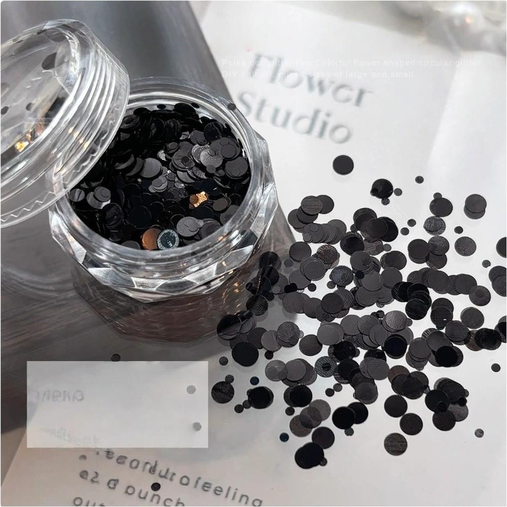 Decorazioni Mini Rotonde a Pois Glitterate per Unghie Fai da Te Patchwork Rotondo con Paillettes Decorazioni per Unghie Uso Professionale