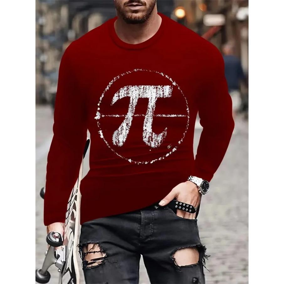 Outdoor Street Fashion Crewneck Men's Long Sleeve T-shirt Autumn New Letter Print Casual Long Sleeve Daily Casual Men's Top