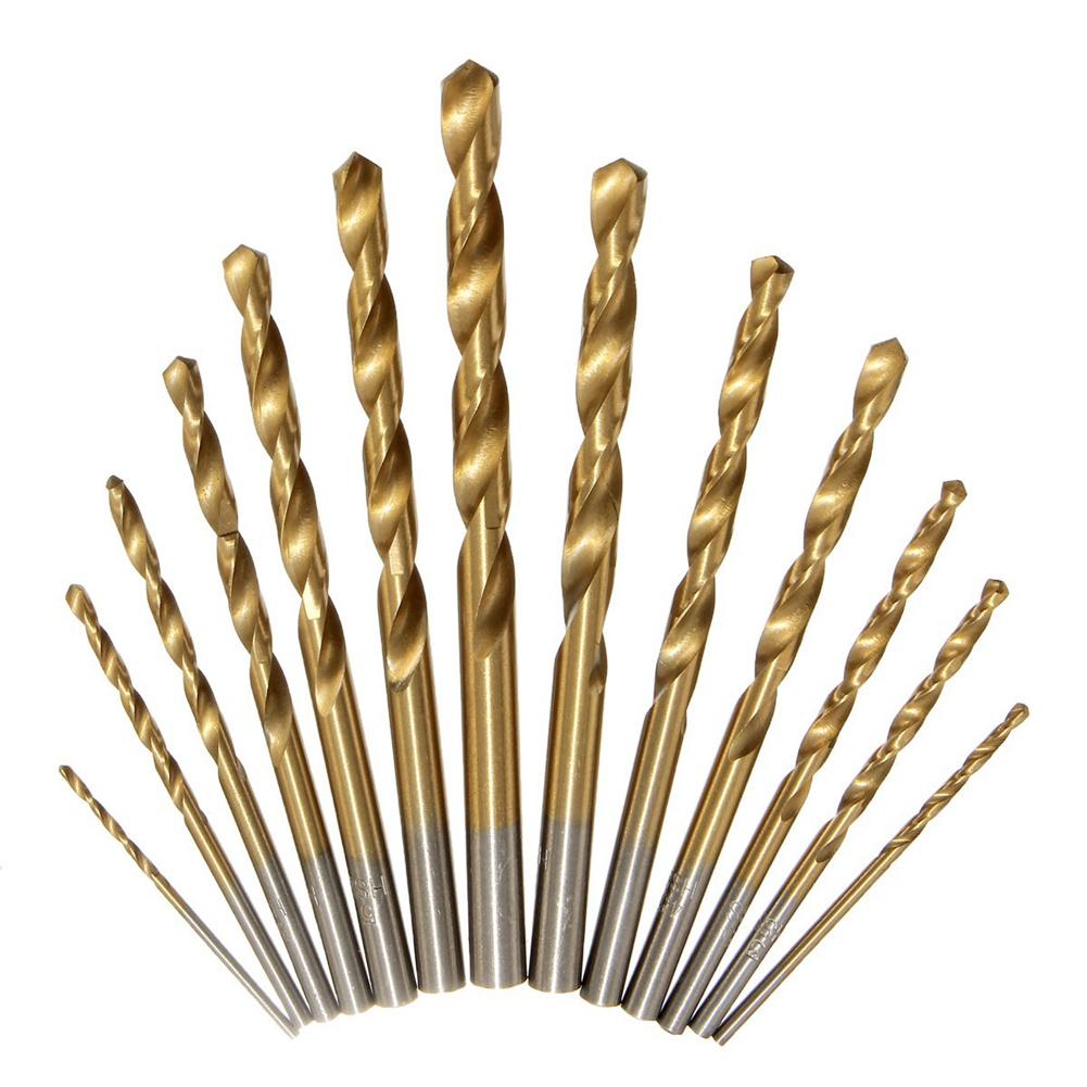 13 stk/sett metallborkronesett vridborkroner Hss Strong for stål metall Rask endringsdesign