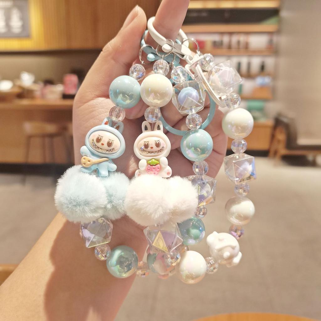 New Cartoon Doll Lilith Mobile Phone Chain Hand-painted Bead String Keychain Mobile Phone Case Hanging Chain