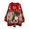 European-Size Parent-Child Jacquard Christmas Sweater Pullover for Autumn and Winter