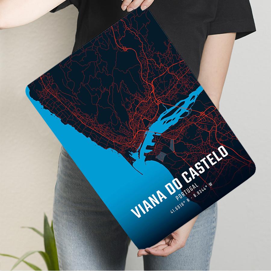 Viana do Castelo Portugal City Map Metal Wall Art Modern Home Decor Unique Travel Souvenir Office Decoration