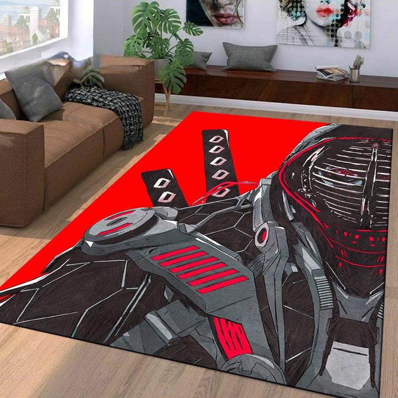 Samurai Spirits Large Carpet for Living Room Creative Retro Oriental Doormat Carpet Bedroom Home Decor Non-slip Floor Play Mat