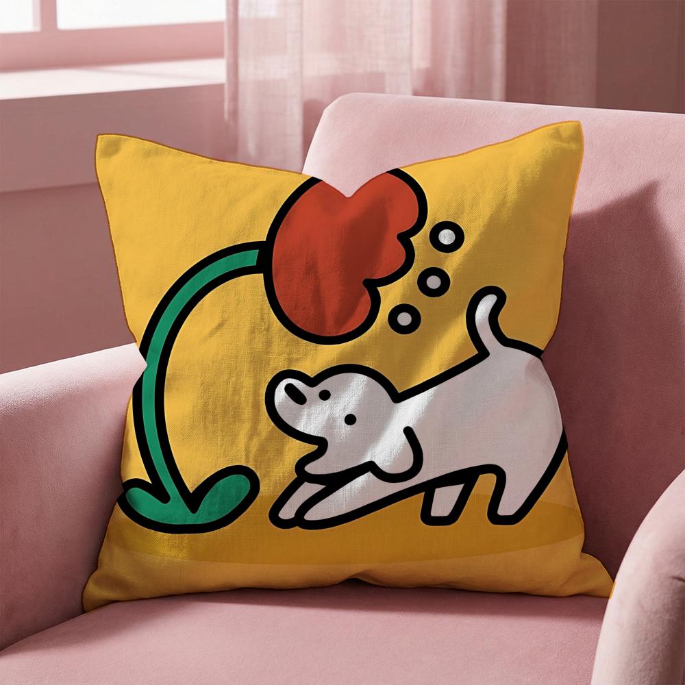 Meme Cute Puppy Memes Cushion Cover MultiScene Pillow Cover for Home  Car  Reversible Soft  Durable for Daily Use