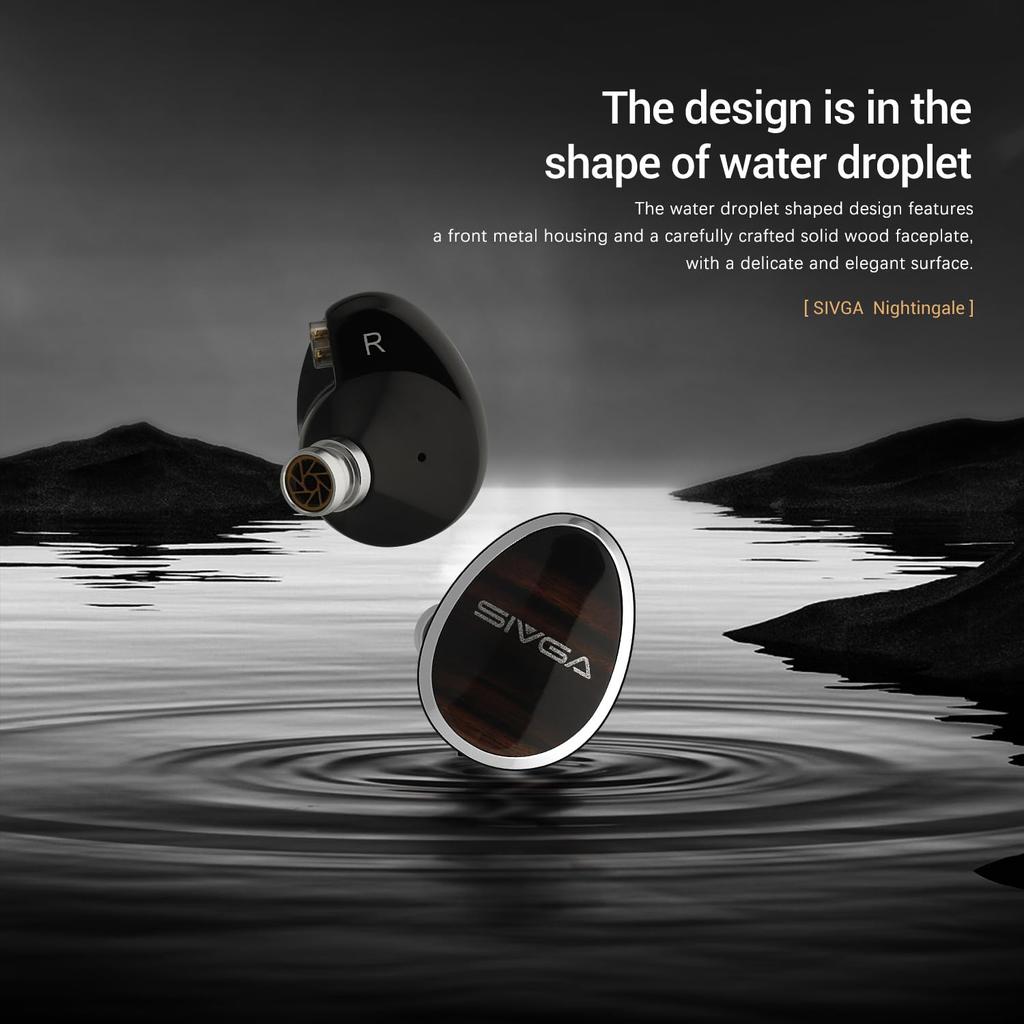 SIVGA Nightingale Planar Magnetic Driver Wired Monitor Earphones 14.5mm Hi-Fi In-Ear