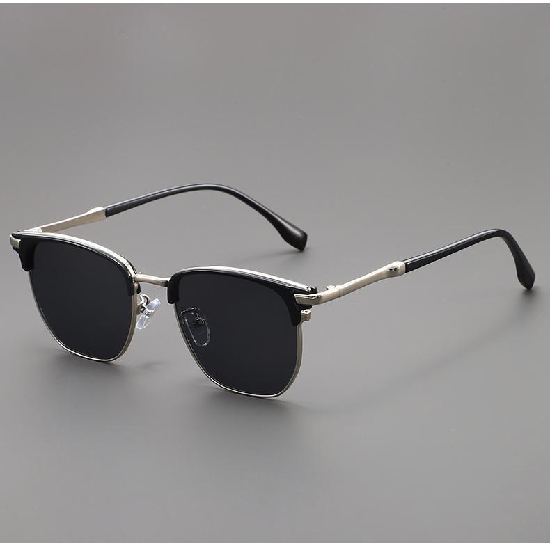 Retro dark green myopia sunglasses for men's polarized driving, high-end sunshade glasses for women