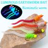 Luminous Simulated Earthworms Glowing Soft Worms Fly Fishing Flies Luminous Design Bait Hook Rainbow Trout Fishing Night Fishing