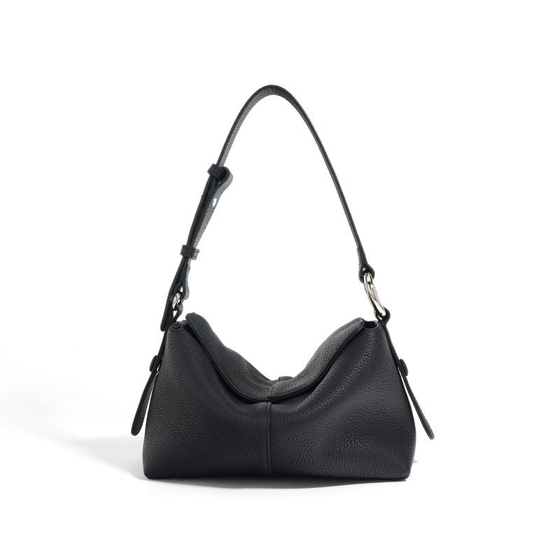 

New underarm bag, spring first-layer cowhide messenger bag, commuter women s versatile leather handbag, genuine leather shoulder bag чорний