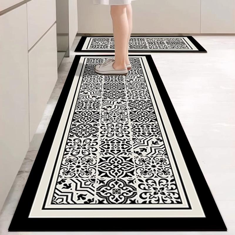 Kitchen Carpet Water-absorbing Quick-drying Non-slip Floor Mat Advanced Light Luxury Diatom Mud Rug Home Decoration Foot Mats
