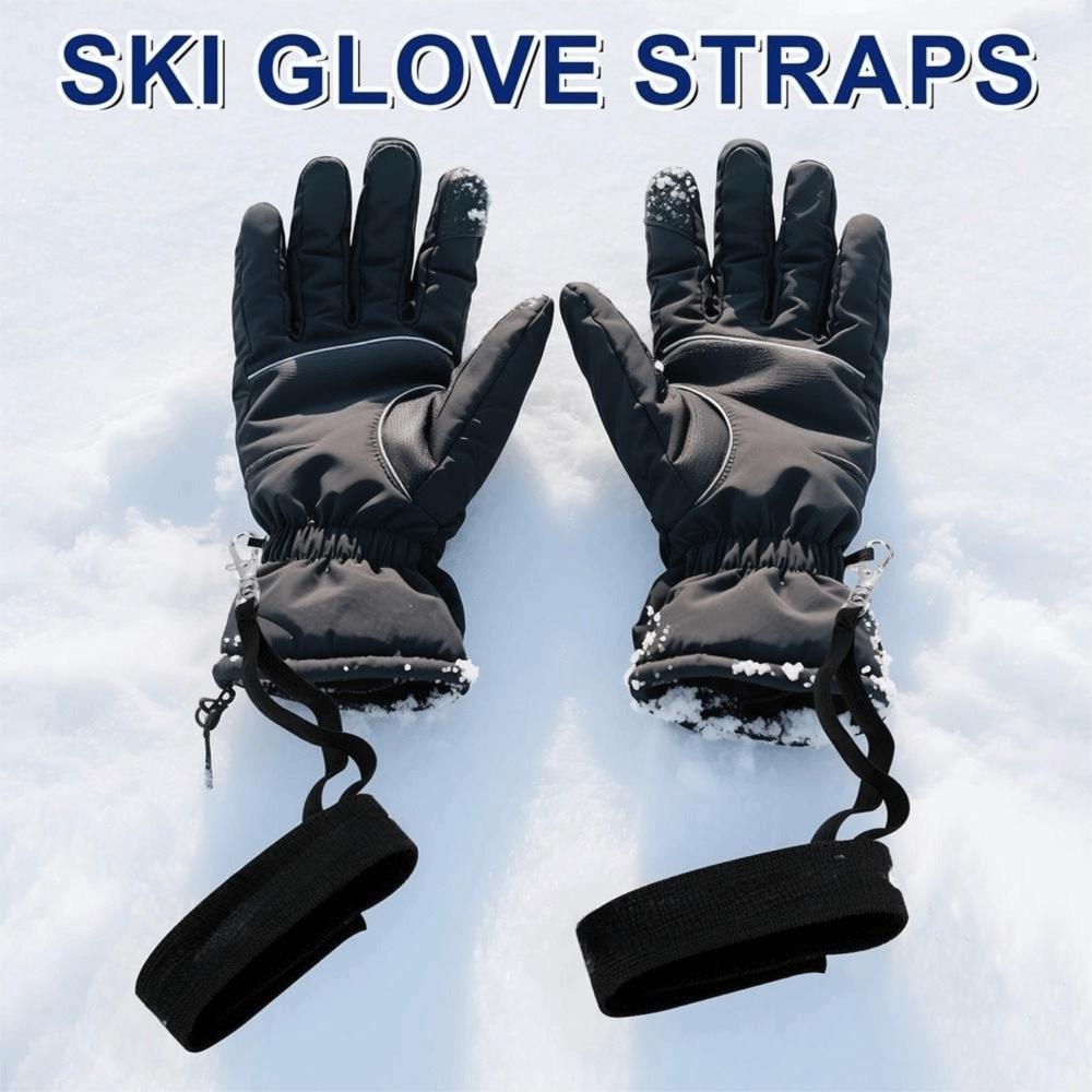 4Pcs Nylon Material Ski Glove Leashes Adjustable Design Wrist Straps  Skiing Sport