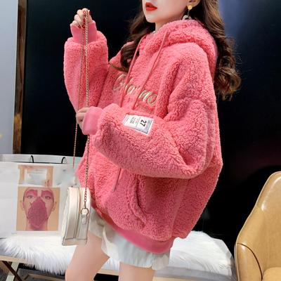 Verdikt Fleece Hooded Sweatshirt Dames Overhoofd Bontjas Winter Warm Pullover Jas Trendy Casual