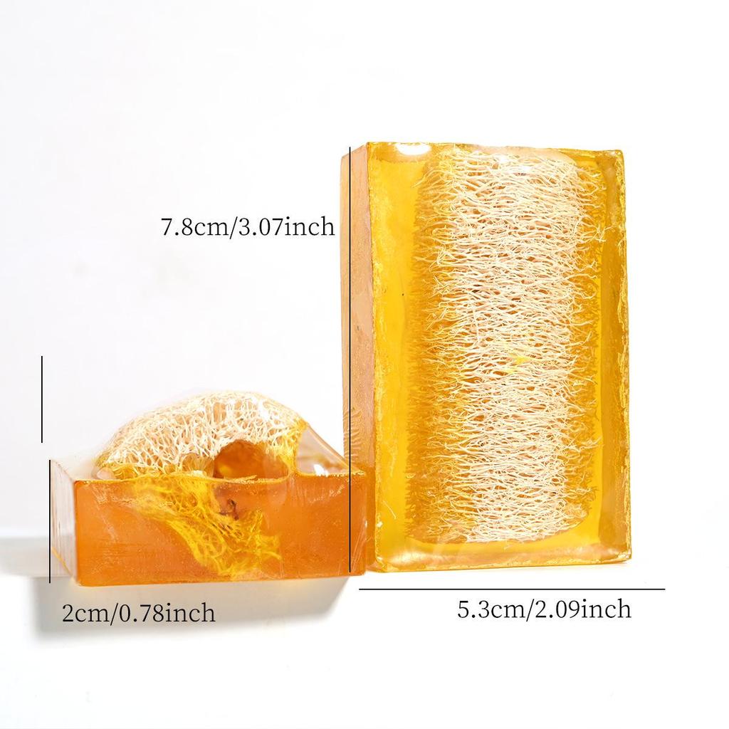 Lemon Scented Handmade Loofah Soap: Deep Cleansing, Moisturizing, Exfoliating Bath & Face Wash