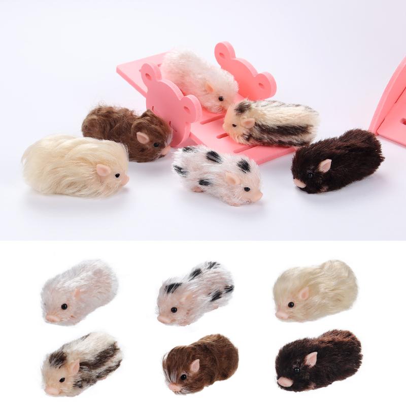 Simulation Hairy Pig Doll Soft Silicone Toy Realistic Animal Squeeze Decompression Stress Relief for Kids School Home Desk
