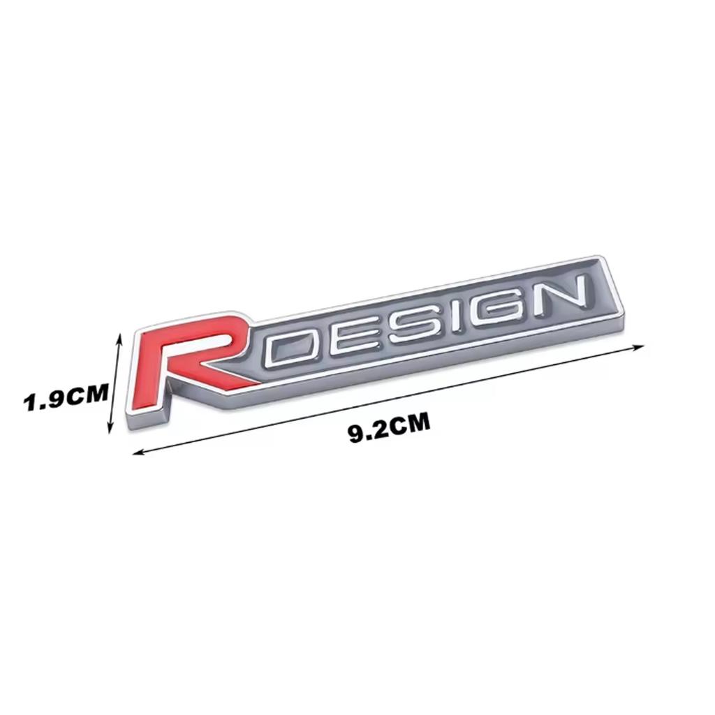 Auto 3D Kovové RDESIGN Logo Odznak Nálepka Auto Přední Mřížka Kufr Karoserie Emblém Nálepky Příslušenství Pro V40 V50 S40 S80 XC60 S90