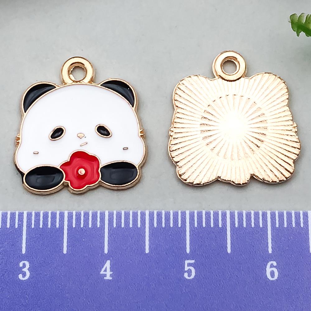 Panda Bamboo Oil Drop Alloy Earrings & Keychain Pendant Jewelry - Chinese Style Accessories