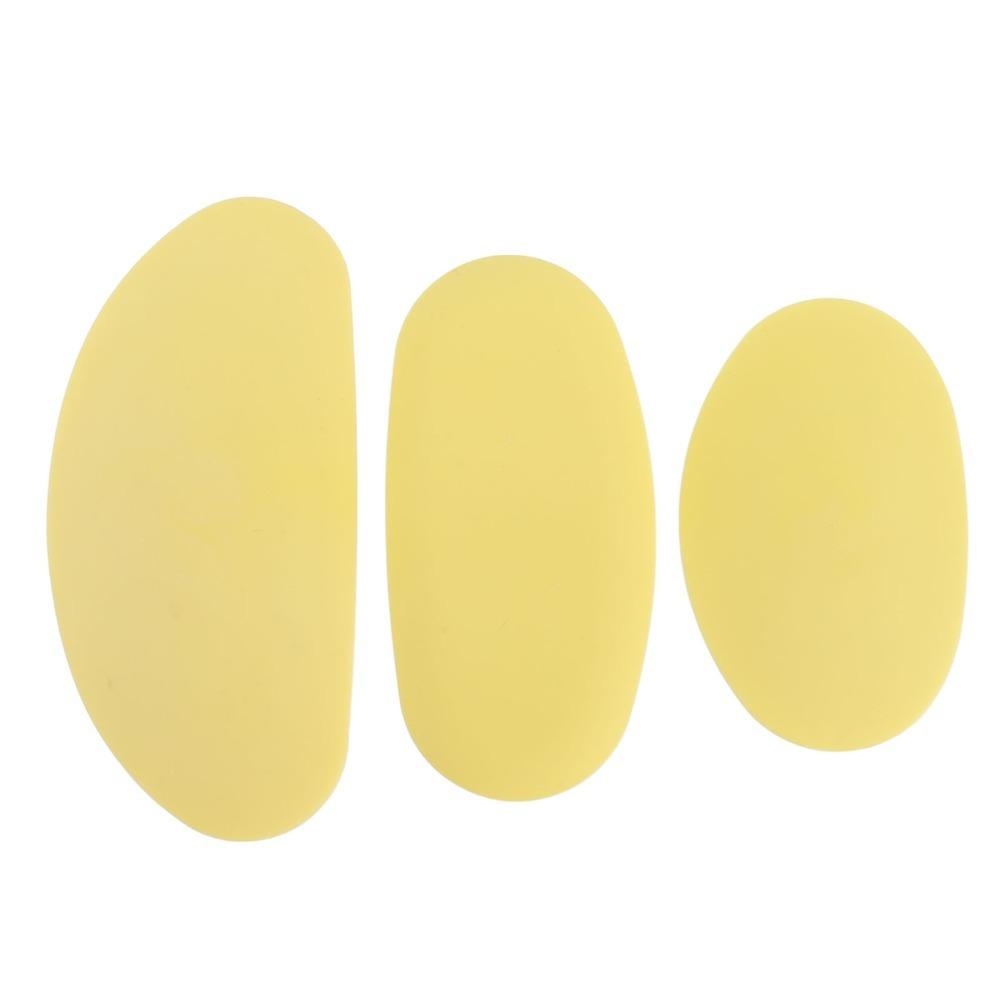 3pcs Soft Rubber Silicone Pottery Rib 3 Different Sizes Yellow Ceramic Clay Tool Ceramic Sculpting Tool Ceramic Sculpture