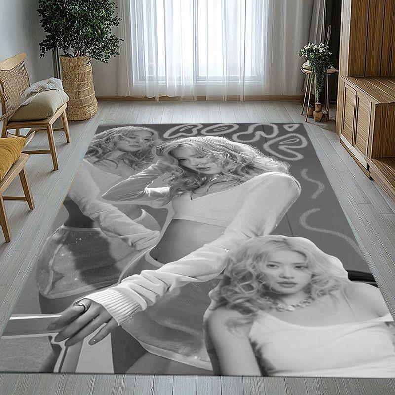 Korean Idol R-Rose Solo Star APT Soft Non-Slip Large Area Rug for Living Room,Bedroom Playroom Carpet Mat for Sofa,Home Decor