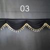 3or1m Event Party Valance Drape Panel Decor Backdrop Curtain Stage Wedding Background Decoration Veil Cloth Wave Curtain Tassel