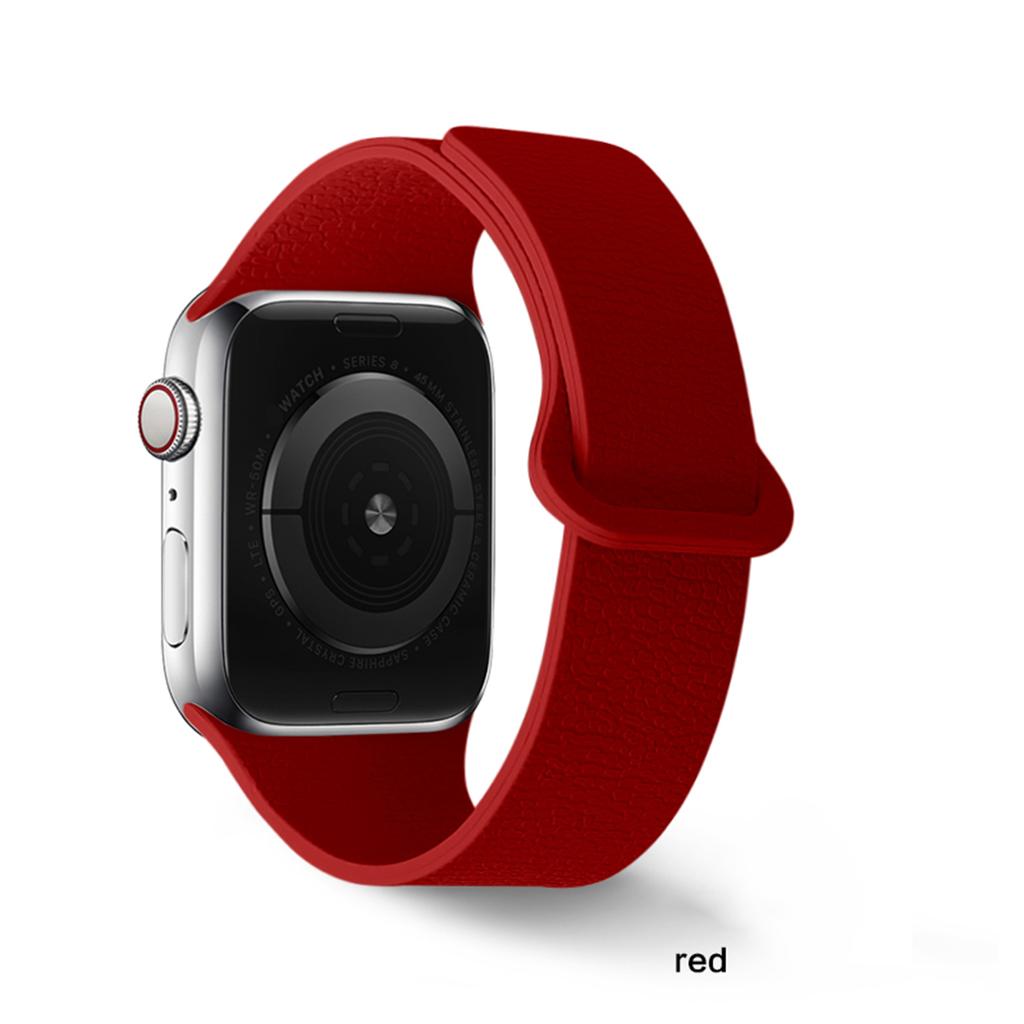 Magnetic Strap for Apple Watch Ultra 49mm 42mm 38mm 44mm 46mm 41mm Lychee Pattern Silicone Band for Iwatch S11 10 9 8 7 6 5 4