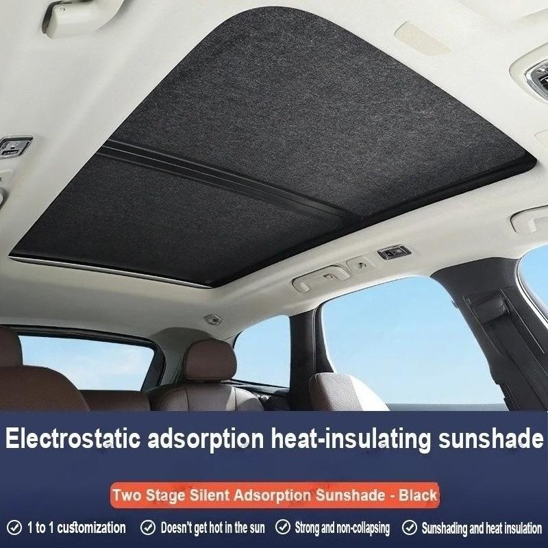 Car Sunroof Insulation Roof Visor For Volkswagen VW Tiguan 5N 2010~2017 16 Anti-UV Electrostatic Adsorption Sky Curtain Sunshade