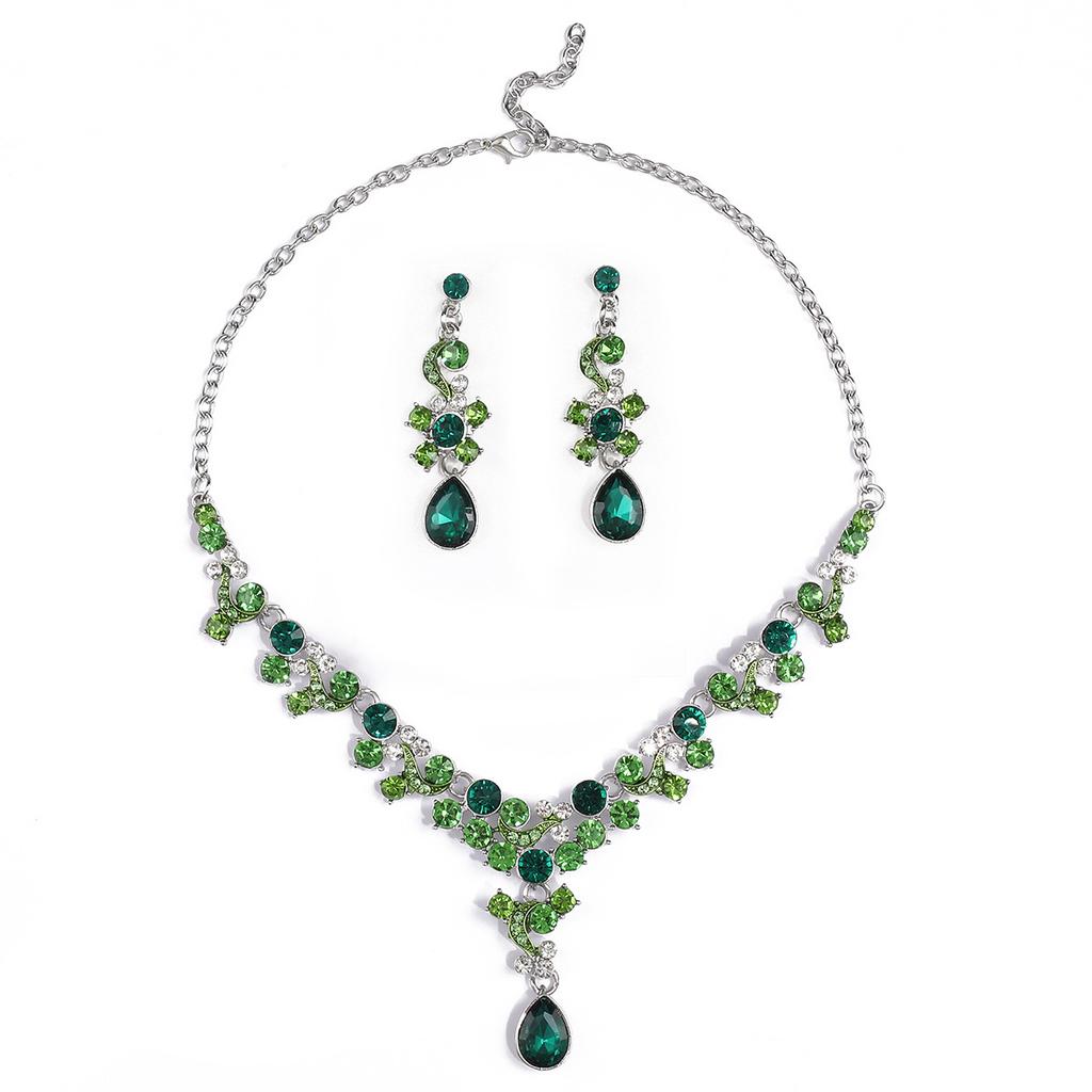 2026 Bridal Necklace Set High-end Crystal Diamond Wedding Dress Banquet Dress Jewelry Matching