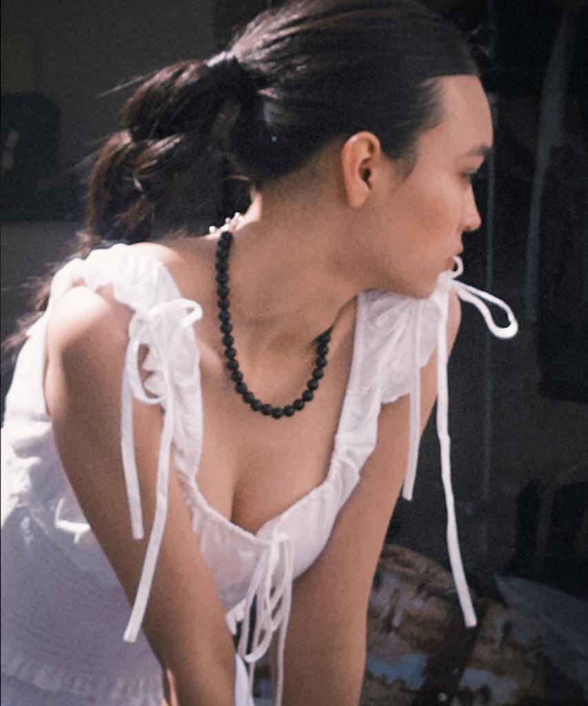 Debbyoung Ball Beads Necklace [Black Onyx]