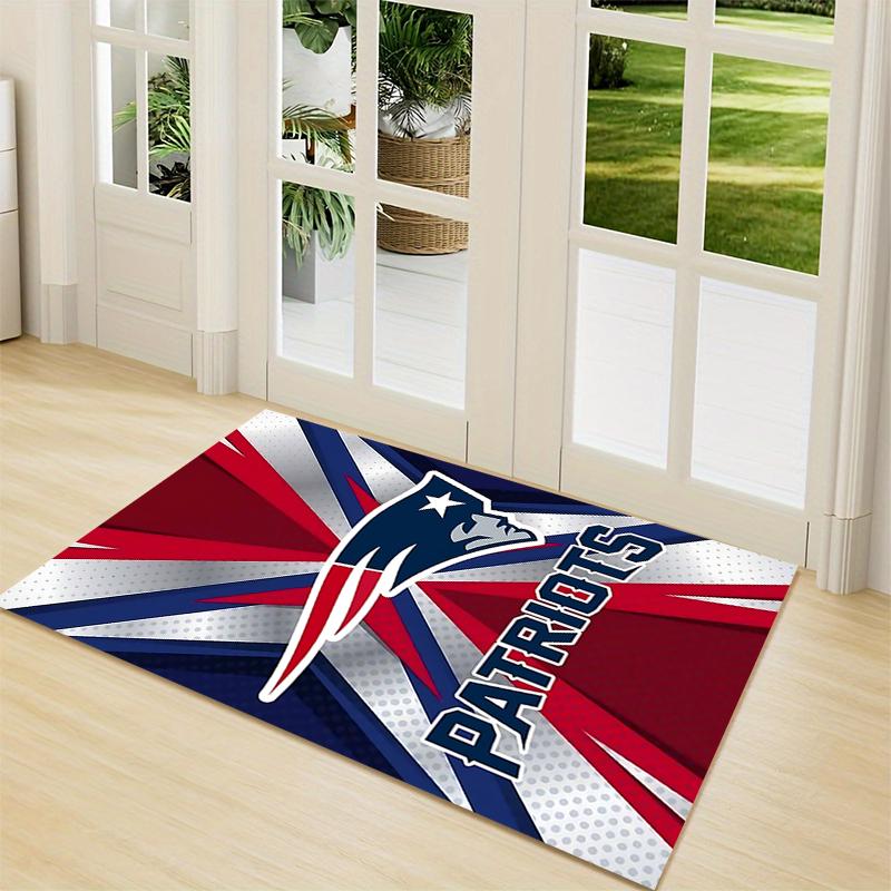Patriots Team Spirit Carpet Rug Soft Washable Anti Slip Home Living Room Sofa Mats Personalized Christmas Rug
