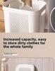 Large Capacity Laundry Hamper with Lid - Dirty Clothes Storage Basket for Bathroom