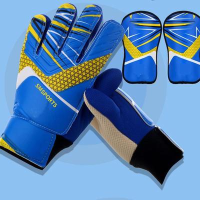 Voetbal Keepersuit voor kinderen: Latex Polssteun Handschoenen & Scheenbeschermers