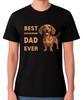 Best Dachshund Dad Ever Funny Wiener Dog Lover Gift T-Shirt Father Tee