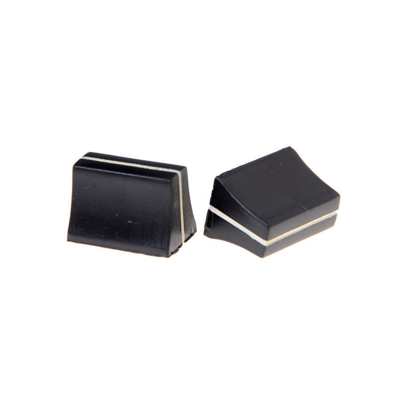 10 X Black Slide Potentiometer Mixer Fader Knob 19Mmlx12Mmw For 4Mm Shaft