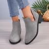 Fashion Boot for Women Women'S Fashionable Suede Pull on Zipper Low Top Casual Pointed Toe Classic Ankle Boots Boot Cut Out 36-43