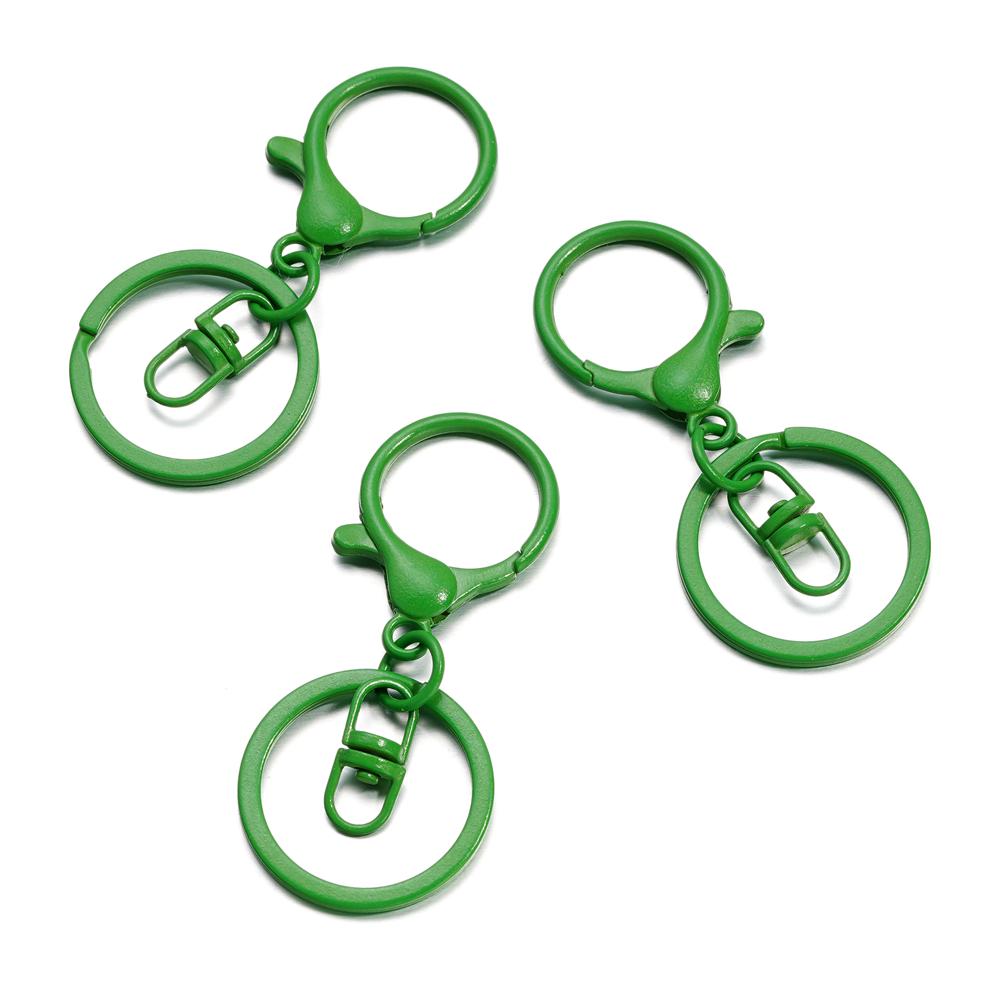 5 Stück/Los 30mm Schlüsselring Lang 70mm Beliebt Bunt Metall Hummerverschluss Schlüsselhaken Kette Schmuckherstellung für Schlüsselanhänger Zubehör