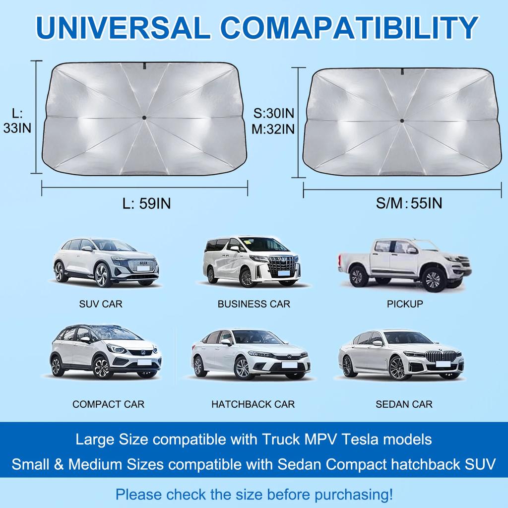 NEW design high quality can be curved Car Sunshade Windshield Umbrella Front Sun Foldable Summer Protection Car Seat Heat