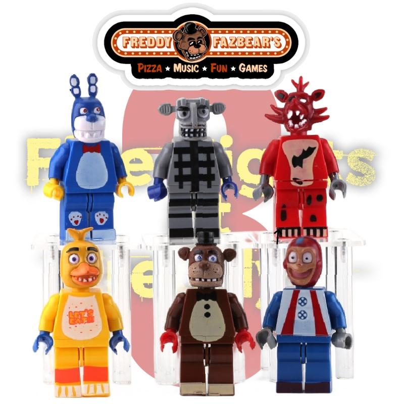 Urso da Noite Blocos de Montar Bolo de Aniversário Decoração para Assar Brinquedo Modelo Miniatura Estilo Cartoon Não Elétrico DIY Personalizável Conjunto de 6 Peças)