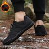 Men's Winter Warm Barefoot Shoes Waterproof Wide Toe Non-Slip Rubber Sole Plush Lined Hiking Shoes Outdoor Sneakers Running Shoe