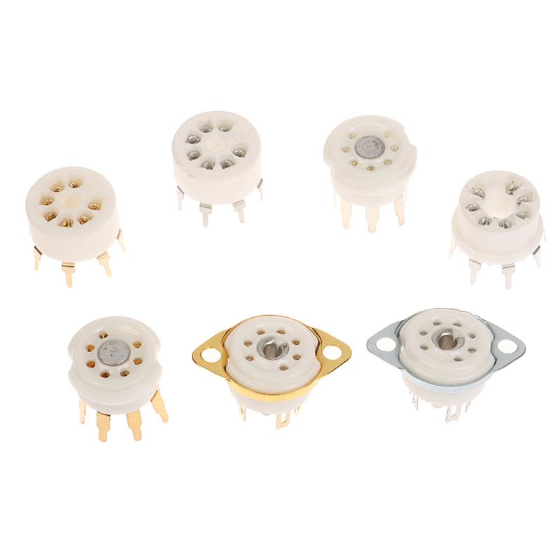 1Pcs 6Aq5 Eaa91 6J1 6J2 6X4 6Z4 Tube Socket Gold-Plated Socket For 7Pin B7G Vaccum Tube Amplifier Audio Diy