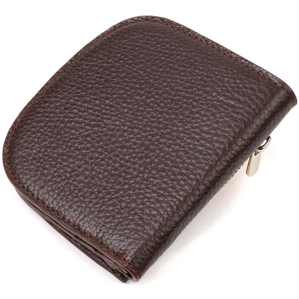 Semicircular Women's Wallet Made of Genuine Leather Flotar CANPELLINI 21835 Brown