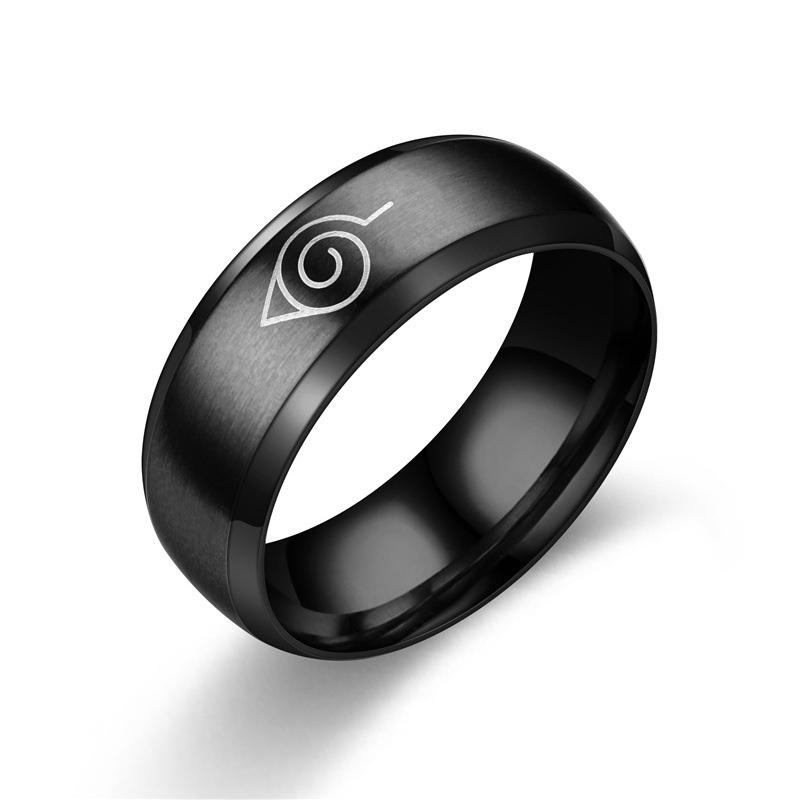

Anime Sign Ring Cosplay Prop Punk Cartoon Hip Hop Jewelry Accessories 6 чёрный