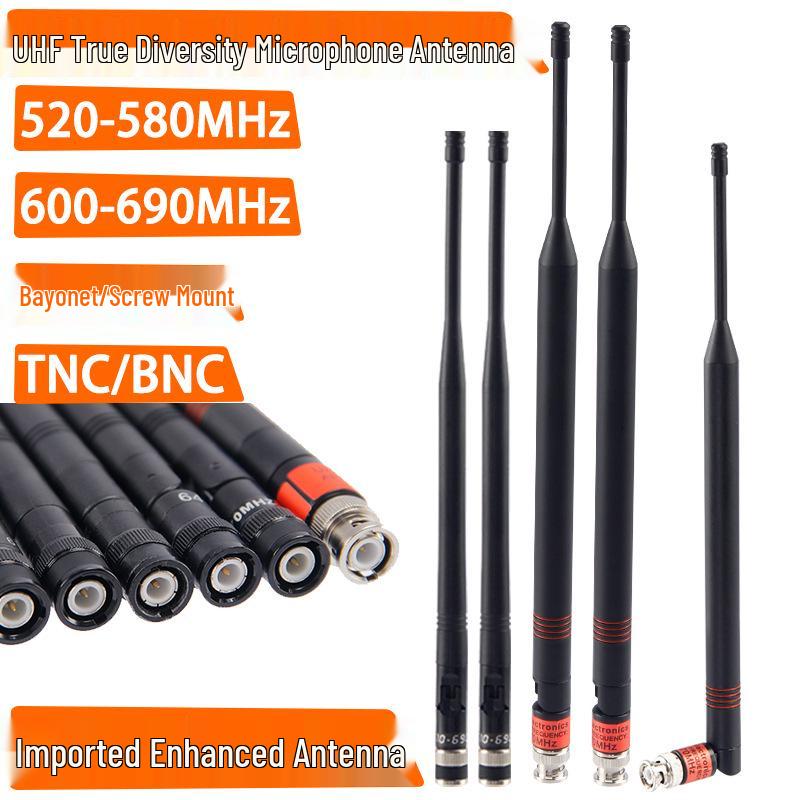 Foldable High-Gain Wireless Microphone Antenna with Bayonet Mount (BNC/TNC Compatible)