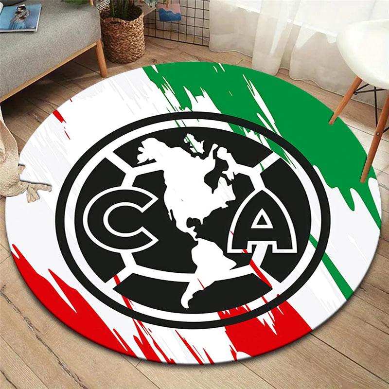 Club America Round Area Rug,Carpet Rug for Living Room Bedroom Sofa Playroom Decor,Non-slip Floor Mat