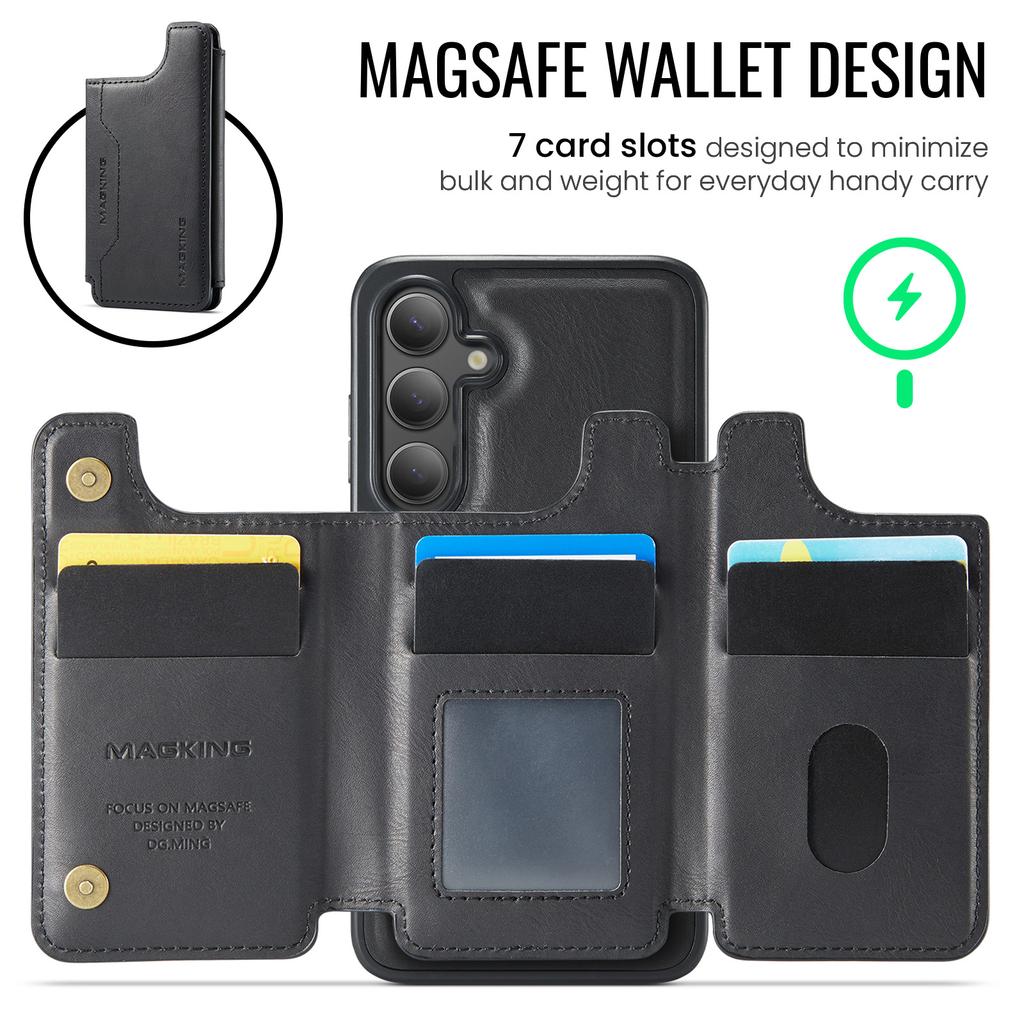 MAGKING K3 Series For Samsung Galaxy S26+ Magnetic Case Detachable Wallet PC + TPU + PU Phone Cover