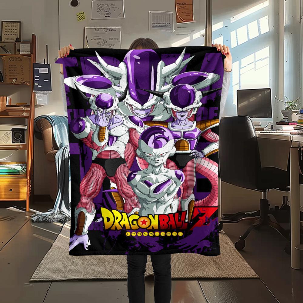 

Фланелевое одеяло с принтом персонажей Dragon Ball, Высококачественное, Удобное для всех сезонов, Декор для дома, Тепло и уют, Идеально для рождественских подарков 80cm x 120cm