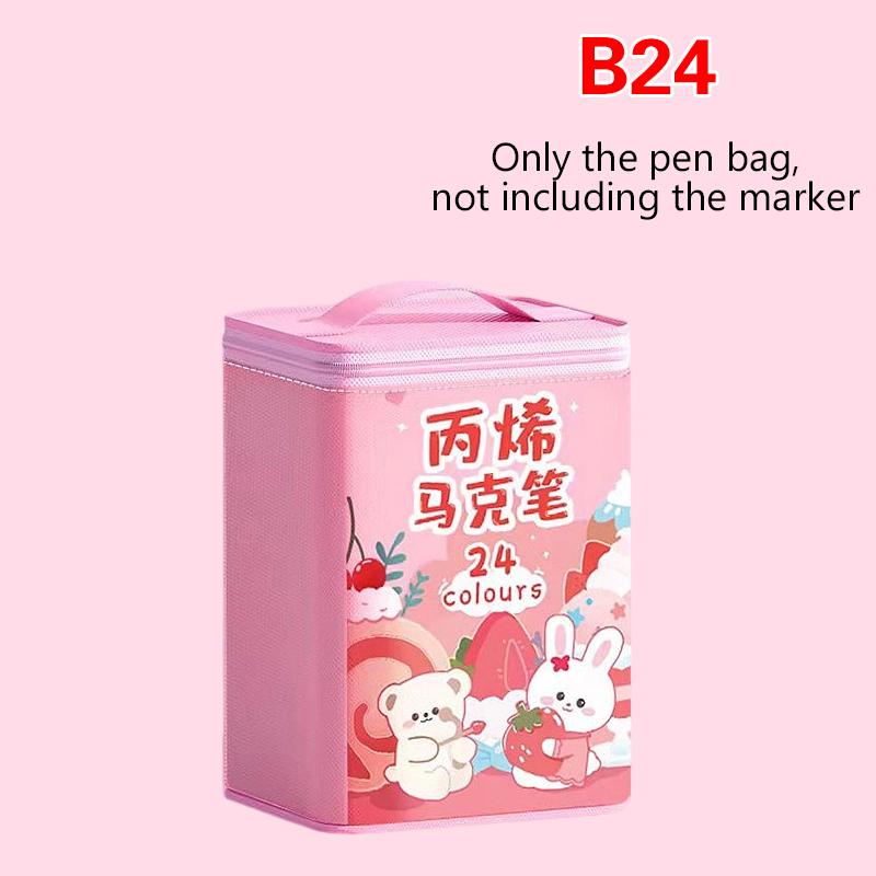 

Zipper Marker Pen Case Large Capacity Art Markers Canvas Storage Bag 12/24/36/48/60/80/120 Pcs Portable Marker Pen Holder B24