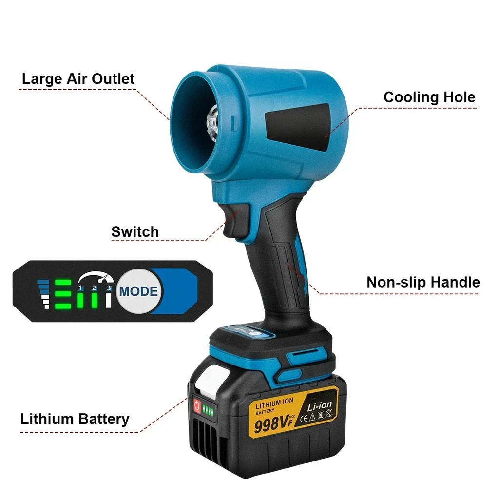 300000RPM Brushless Electric Turbo Blowers High Pressure Jet Fan 400M/S Handheld Leaf Blower Dust Blowing Tool