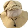 Sombrero de Campaña de Ala Ancha Moda Secado Rápido Material Delgado Sombrero de Pescador Protección Solar Resistente a los Rayos UV Gorra Senderismo al Aire Libre