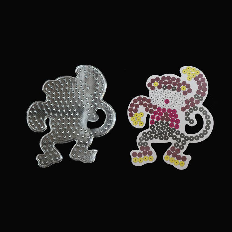 Yantjouet 5mm Mini Pegboard Animal Board Transparent Template Board DIY Pixel Art Figure Material Hama Perler Beads For Children