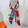 2024 New Rope Print Women Scarf Luxury Brand Silk Scarf Fashion Headband Foulard Skinny Hair Bag Scarves Design Neckerchief